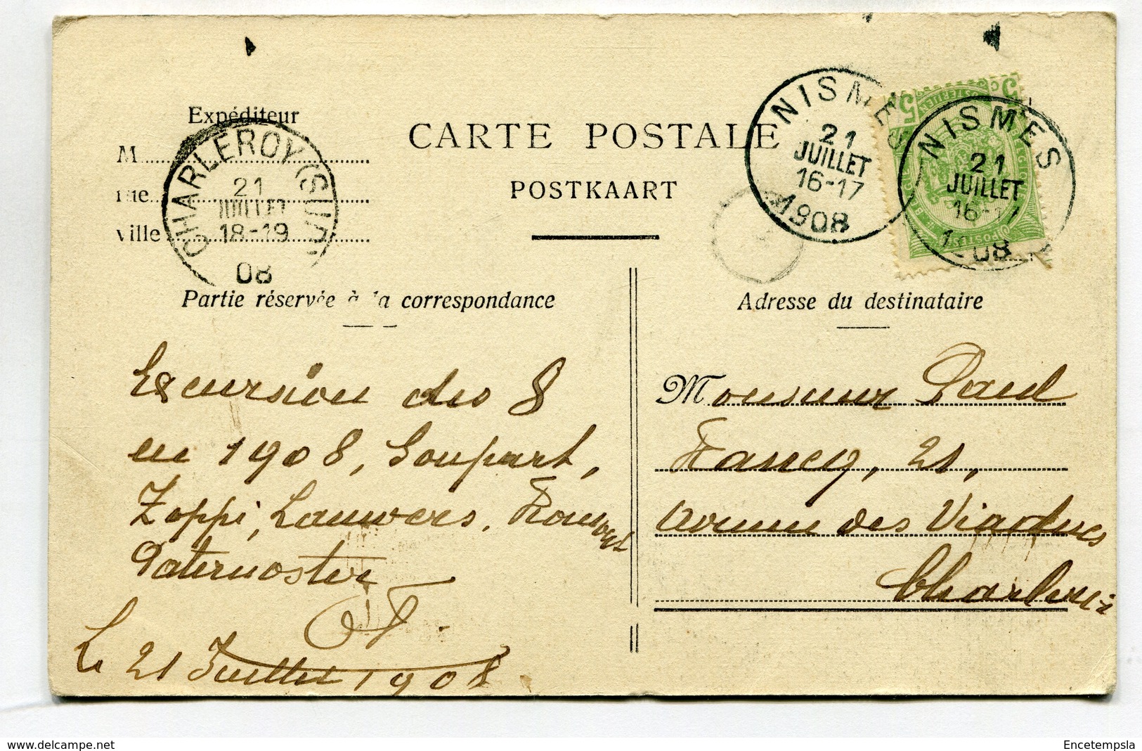 CPA - Carte Postale - Belgique - Nismes - La Grand Rue - 1908 (SV6744) - Viroinval