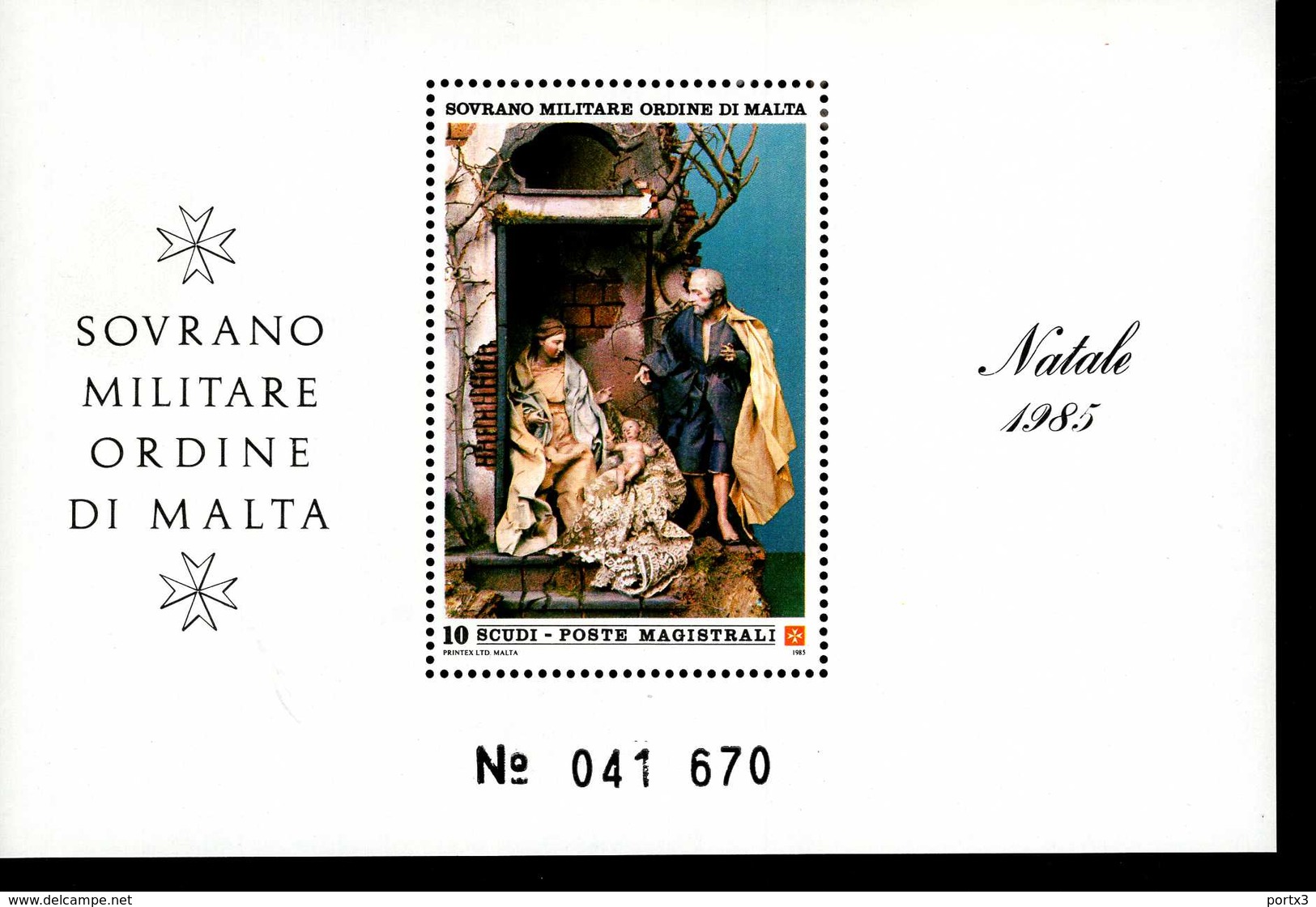 Malteser Orden SMOM Block Natal 1985  MNH Postfrisch  Neuf ** (0015) - Malte (Ordre De)