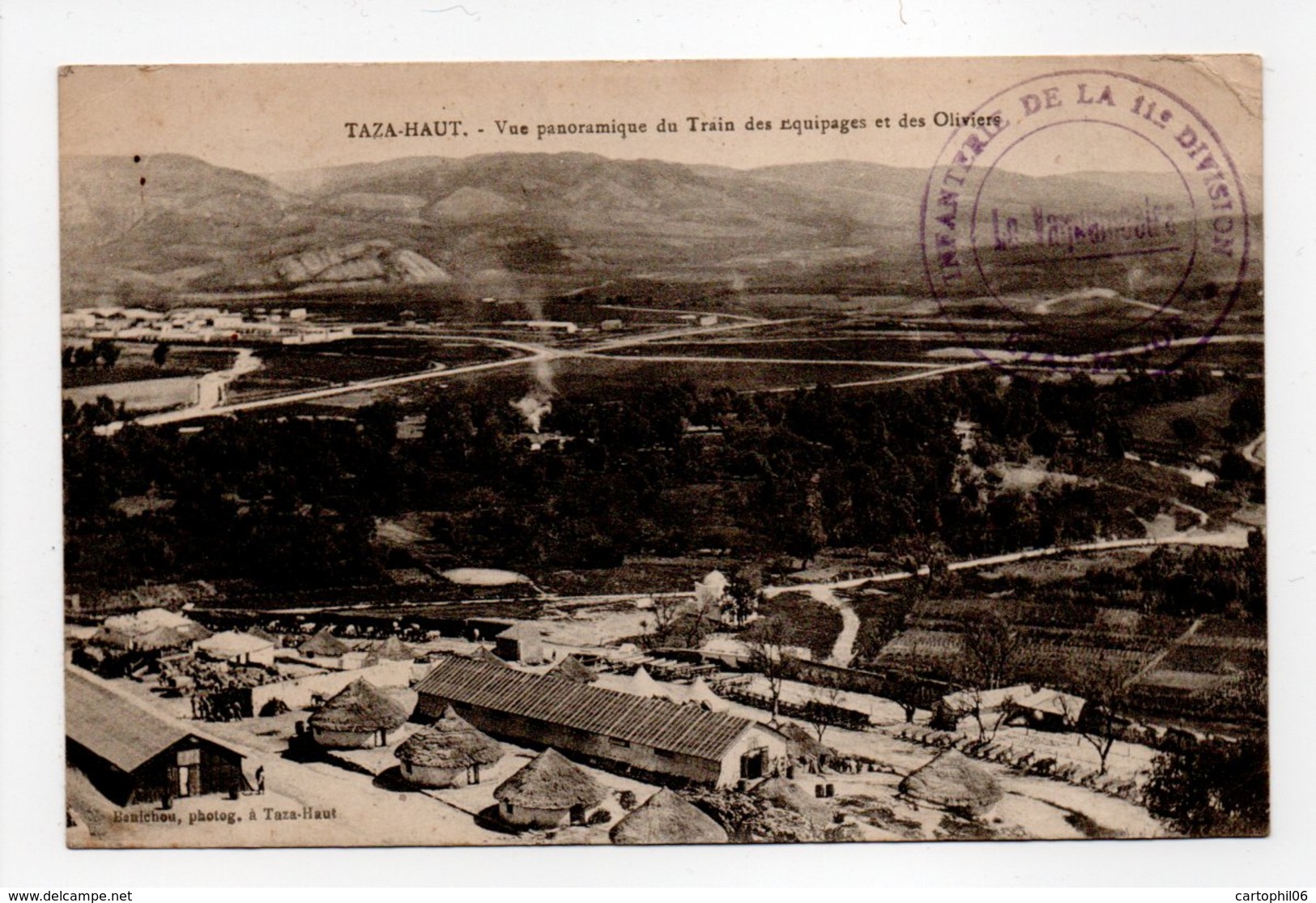 - CPA TAZA-HAUT (Maroc) - Vue Panoramique Du Train Des Equipages Et Des Oliviers 1925 - Photo Benichou - - Autres & Non Classés