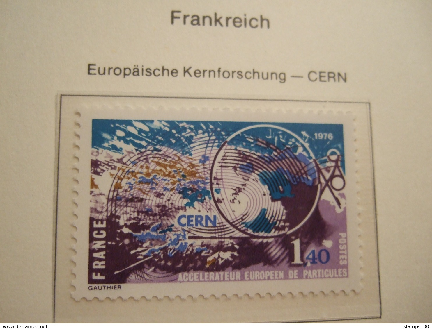 FRANCE      1976.  CERN     MNH.    IS18-NVT - European Ideas