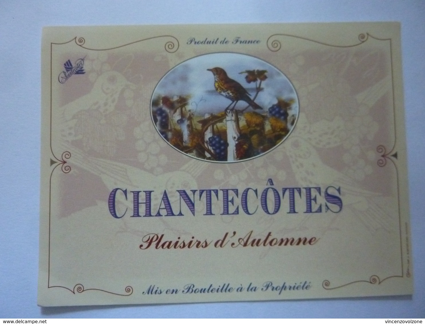 Etichetta "CHANTECOTES" - Côtes Du Rhône