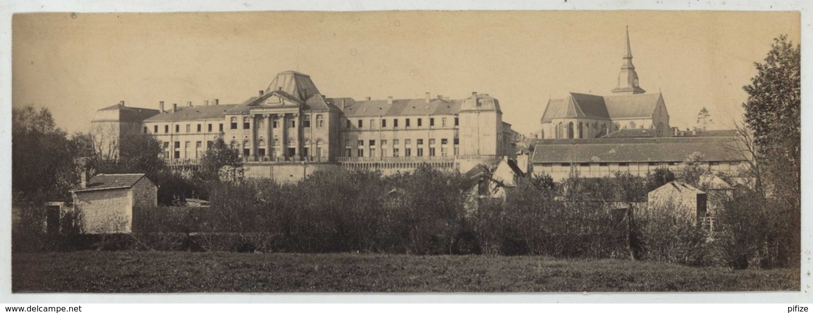 Commercy . Albumine Circa 1890 . Vue Panoramique De La Caserne Du Château . - Anciennes (Av. 1900)