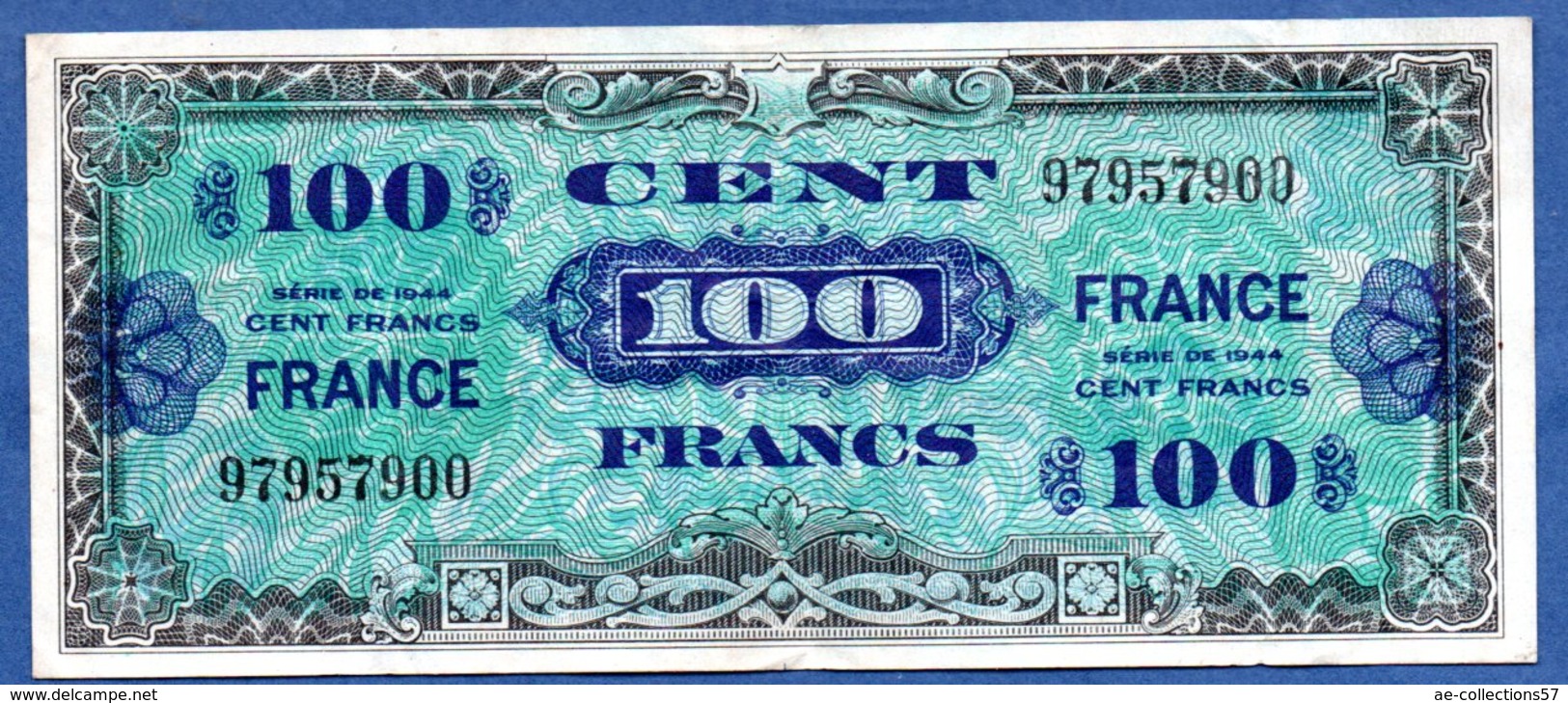 100 Francs 1945  - état  TTB  - - 1944 Flag/France