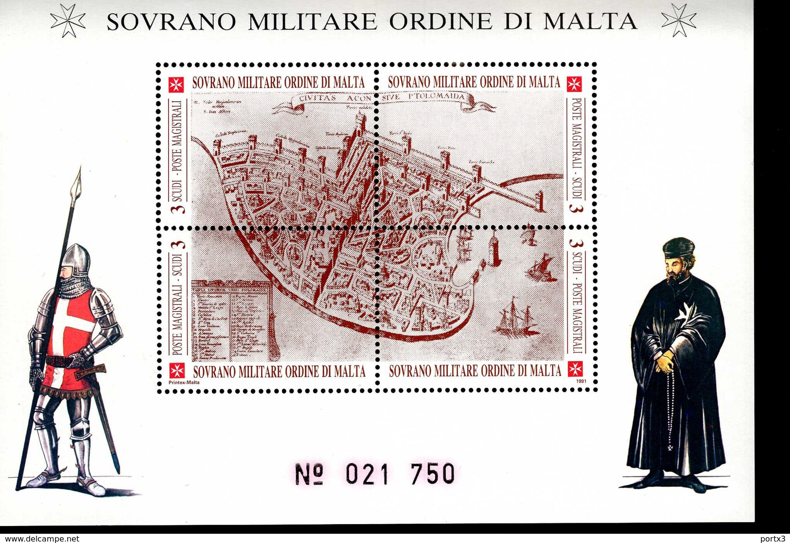 Malteser Orden SMOM Block I'TOLOMAIDA  MNH Postfrisch  Neuf ** (0008) - Malta (Orden Von)