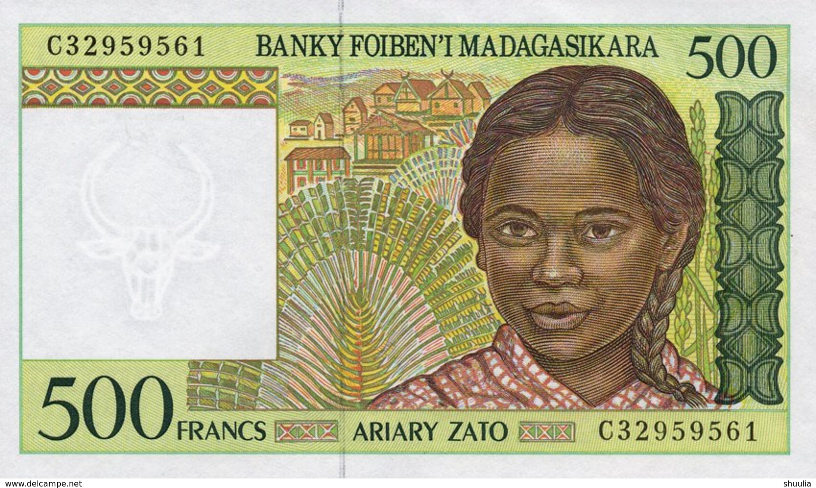 Madagascar 500 Francs 1994 Pick 75a UNC - Madagascar