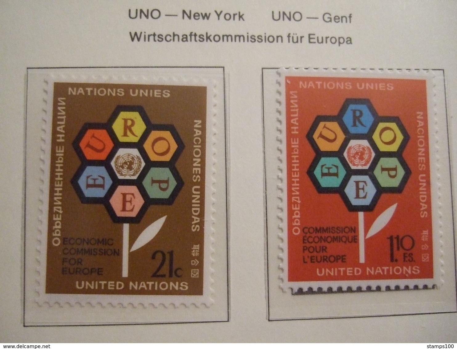 UNITED NATIONS NY GENEVE     1972.      MNH.    IS22-NVT - European Ideas