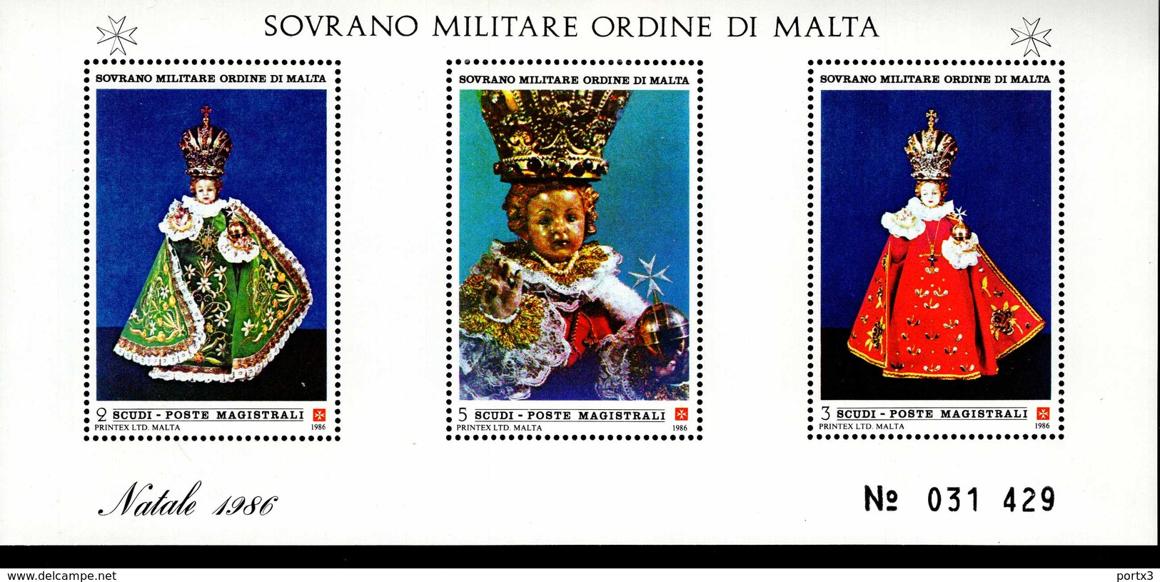 Malteser Orden SMOM Block Natal 1986 MNH Postfrisch  Neuf ** (0018) - Malta (Orden Von)