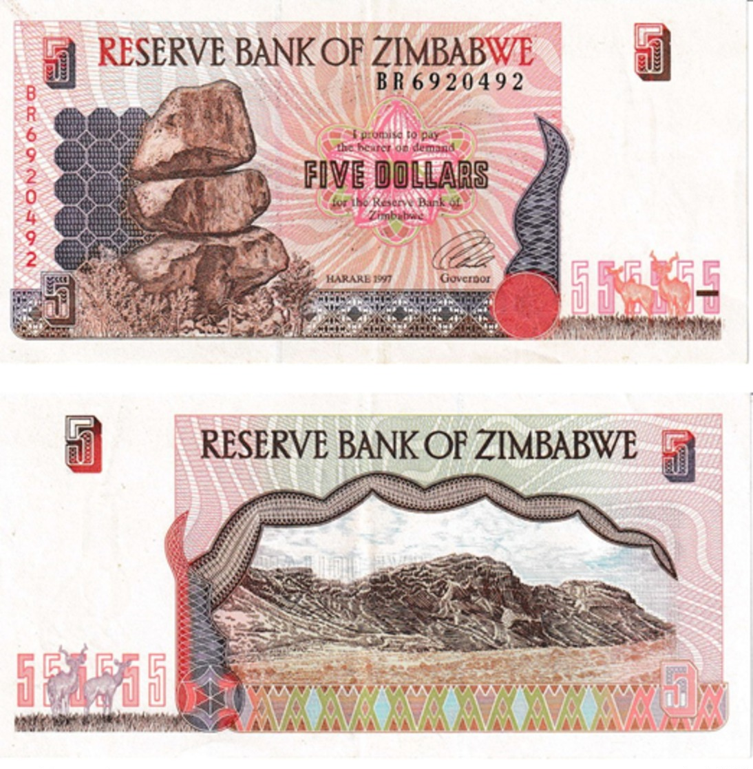 Zimbabwe 5 Dollars - Zimbabwe