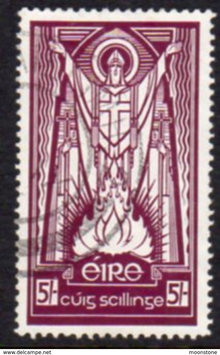 Ireland 1940-68 5/- Chalk Paper High Value Definitive, Watermark E, Used, SG 124c - Oblitérés