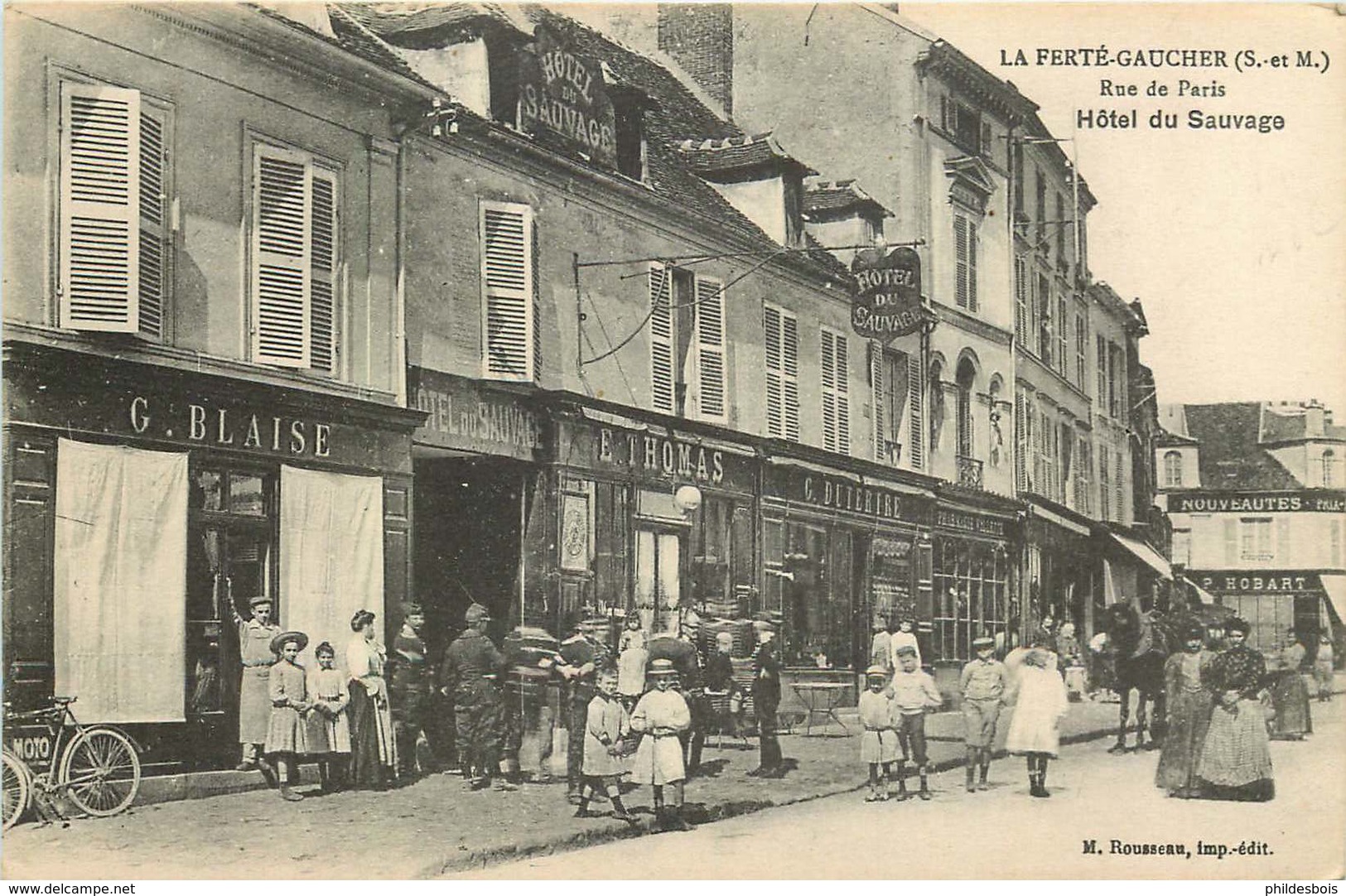 SEINE ET MARNE  LA FERTE GAUCHER  Rue De Paris  HOTEL DU SAUVAGE - La Ferte Gaucher