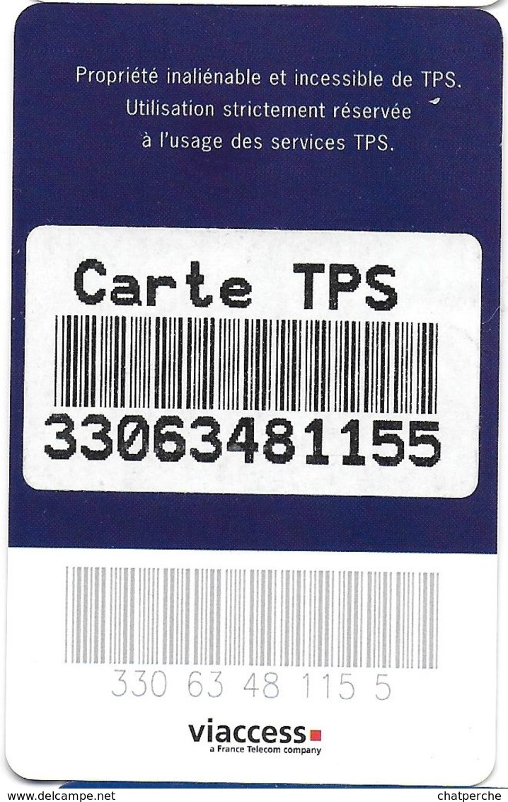 FRANCE TÉLÉCARTE PHONECARD CARTE A PUCE MULTI-USAGES SERVICES ACCÈS TÉLÉVISION TÉLÉVISION PAR SATELLITE TPS - Autres & Non Classés