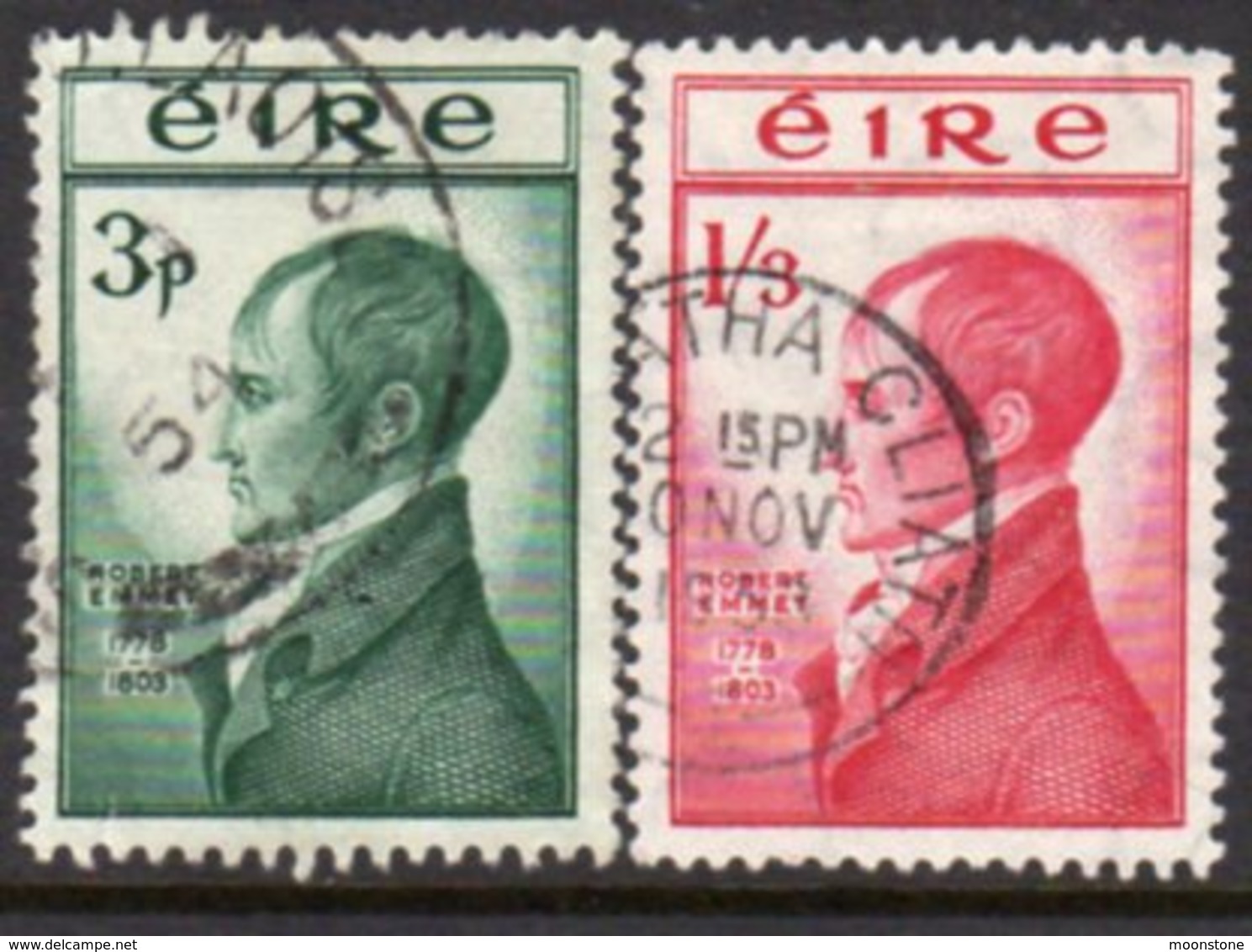 Ireland 1953 Robert Emmet Set Of 2, Used, SG 156/7 - Usados