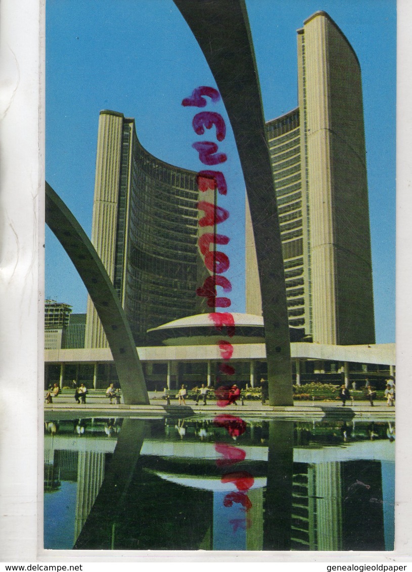 CANADA -TORONTO ONTARIO- THE CURVED TOWERS FLANKING THE DOMED COUNCIL CHAMBERS - Toronto