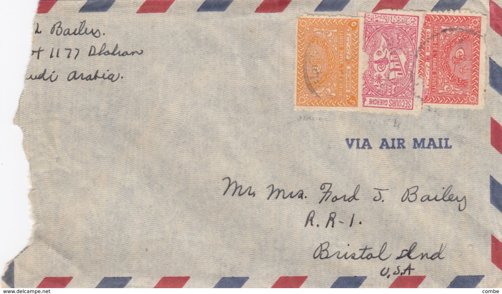 LETTRE. COVER. SAUDI ARABIA. DHAHRAM TO BRISTOL USA - Sonstige & Ohne Zuordnung