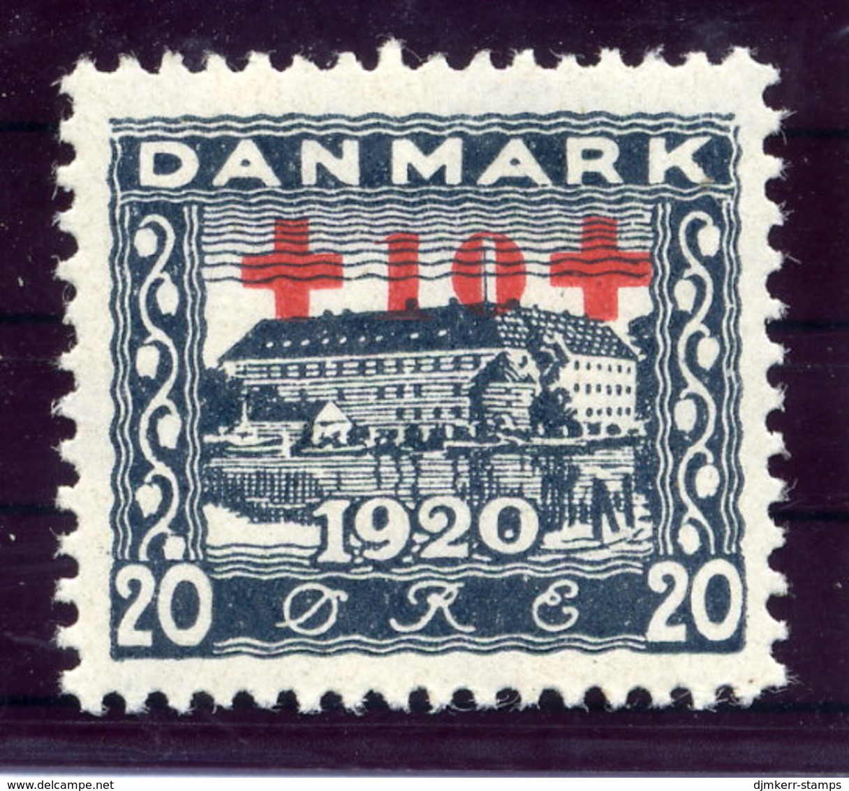 DENMARK 1921 Red Cross Surcharge On North Schleswig 20 Øre, LHM / * .  Michel 117 - Unused Stamps