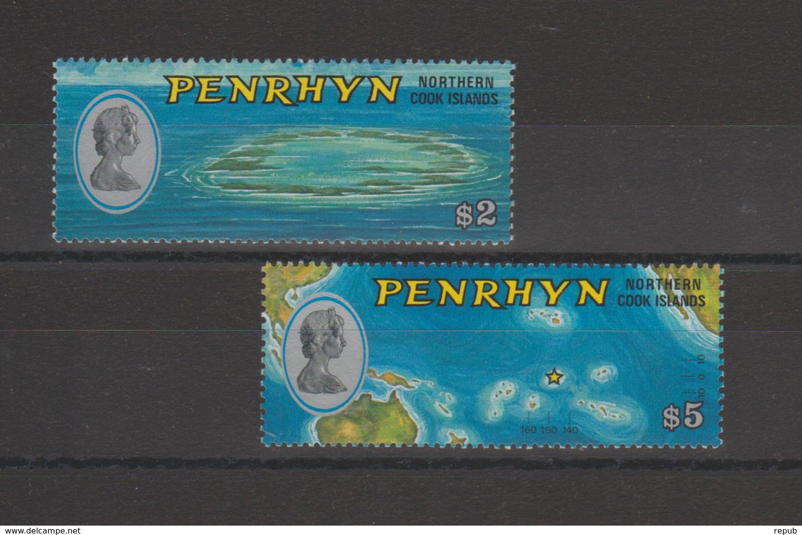 Penrhyn 1975 Vue Aérienne 2 Val** MNH - Penrhyn