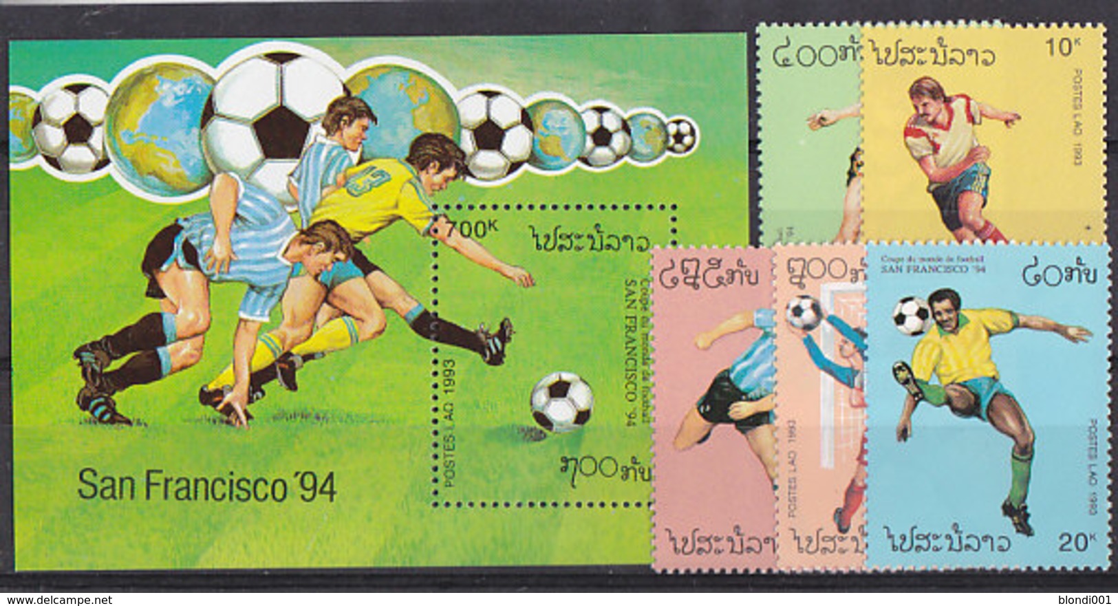 Soccer World Cup 1994 - Football - LAOS - S/S+Set MNH - 1994 – USA