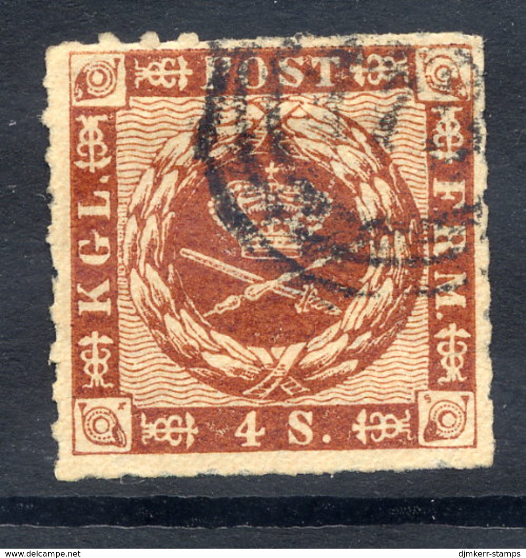 DENMARK 1863 4 Sk. Rouletted 11, Used. .  Michel 9 - Oblitérés