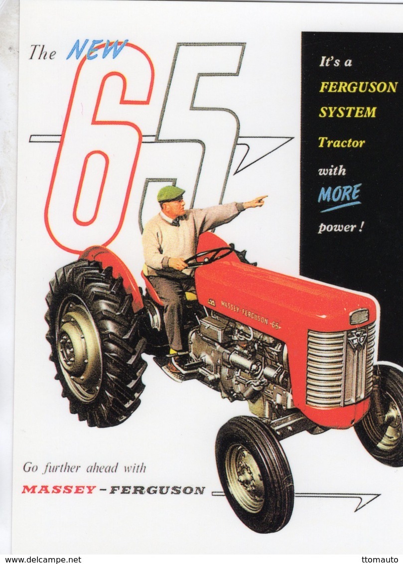 Massey-Ferguson 65   -  1957  -  Publicite D'Epoch  -  CPM - Tracteurs