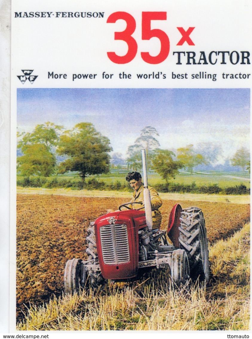 Massey-Ferguson 35   -  1958  -  Publicite D'Epoch  -  CPM - Tracteurs