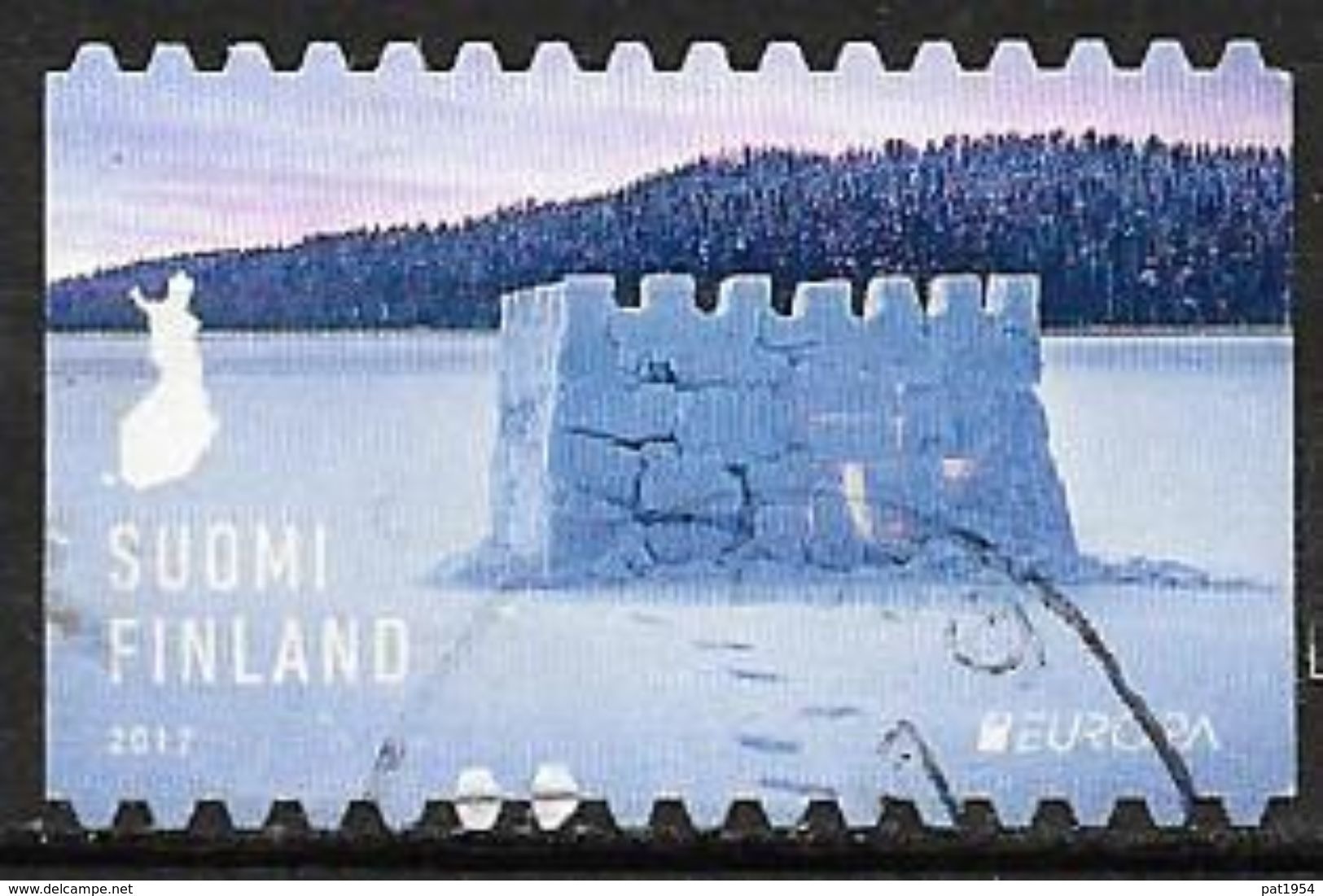 Finlande 2017 Timbre Oblitéré Europa Chateau - Oblitérés