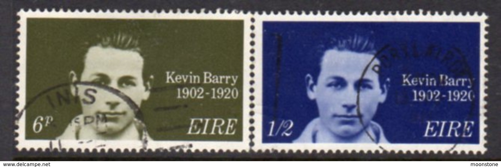 Ireland 1970 Kevin Barry 50th Death Anniversary Set Of 2, Used, SG 285/6 - Used Stamps