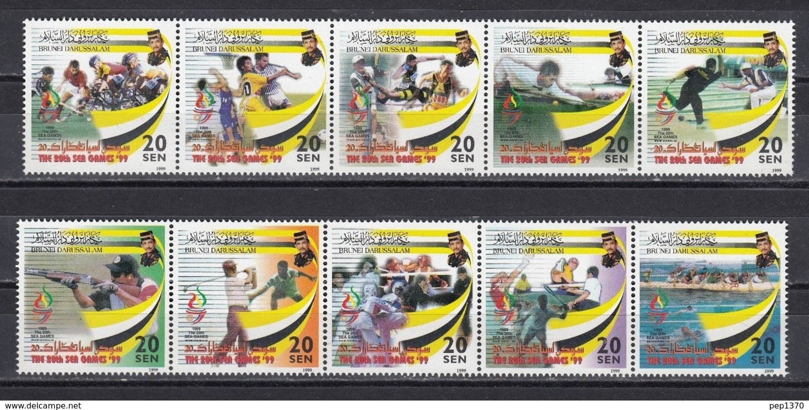 BRUNEI 1999 - 20º SEA GAMES - SPORTS - YVERT Nª 551-560** - Brunei (1984-...)