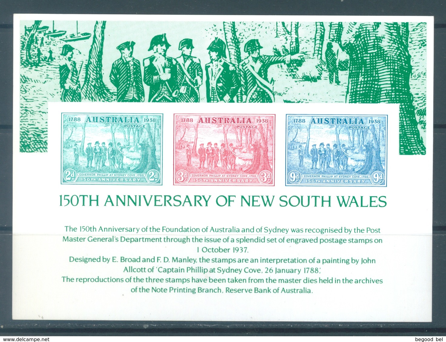 AUSTRALIA - MNH/** - REPLICA CARD # 15 150TH ANNIVERSARY OF NEW SOUTH WALES - Lot 18797 - Essais & Réimpressions