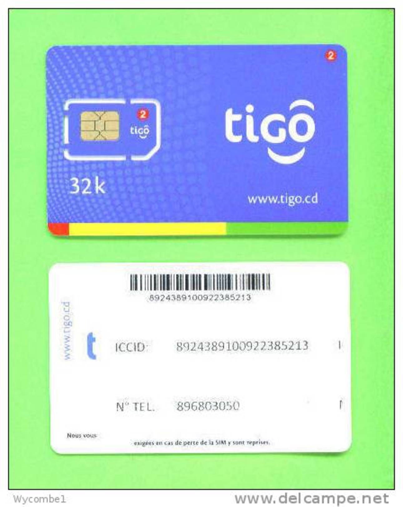 CONGO DR (KINSHASA) - Mint/Unused SIM Phonecard With Chip/Tigo - Congo