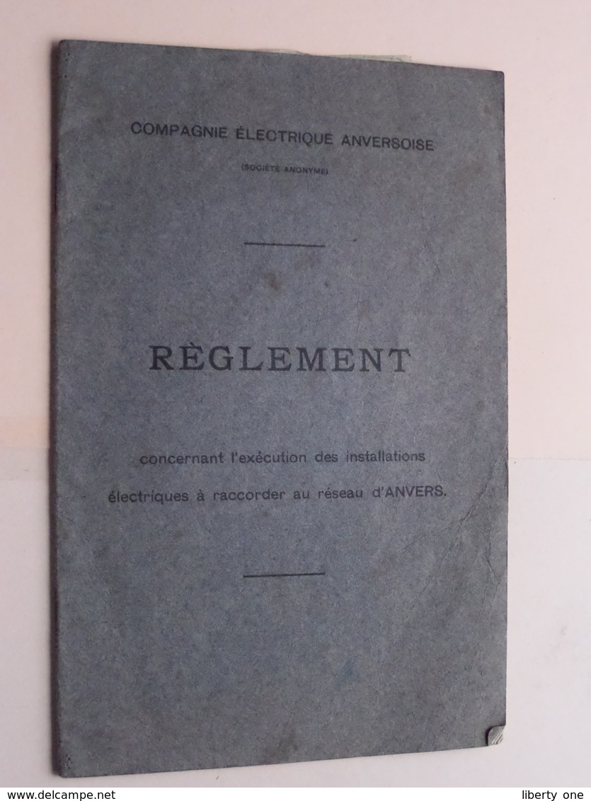 Compagnie Electrique Anversoise ( Réglement ) Zie / Voir > Avec PLAN ( Zie Foto's ) Anno 19?? ( Français ) ! - Andere Plannen