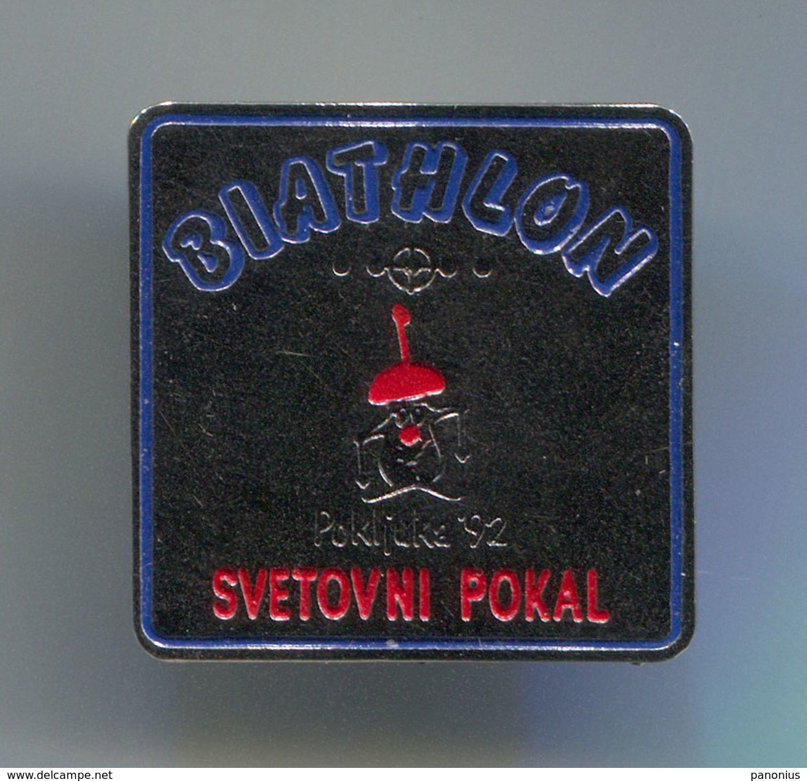 Ski Skiing Jumping - BIATHLON World Cup, Pokljuka Slovenia, 1992, Pin, Badge, Abzeichen - Biathlon