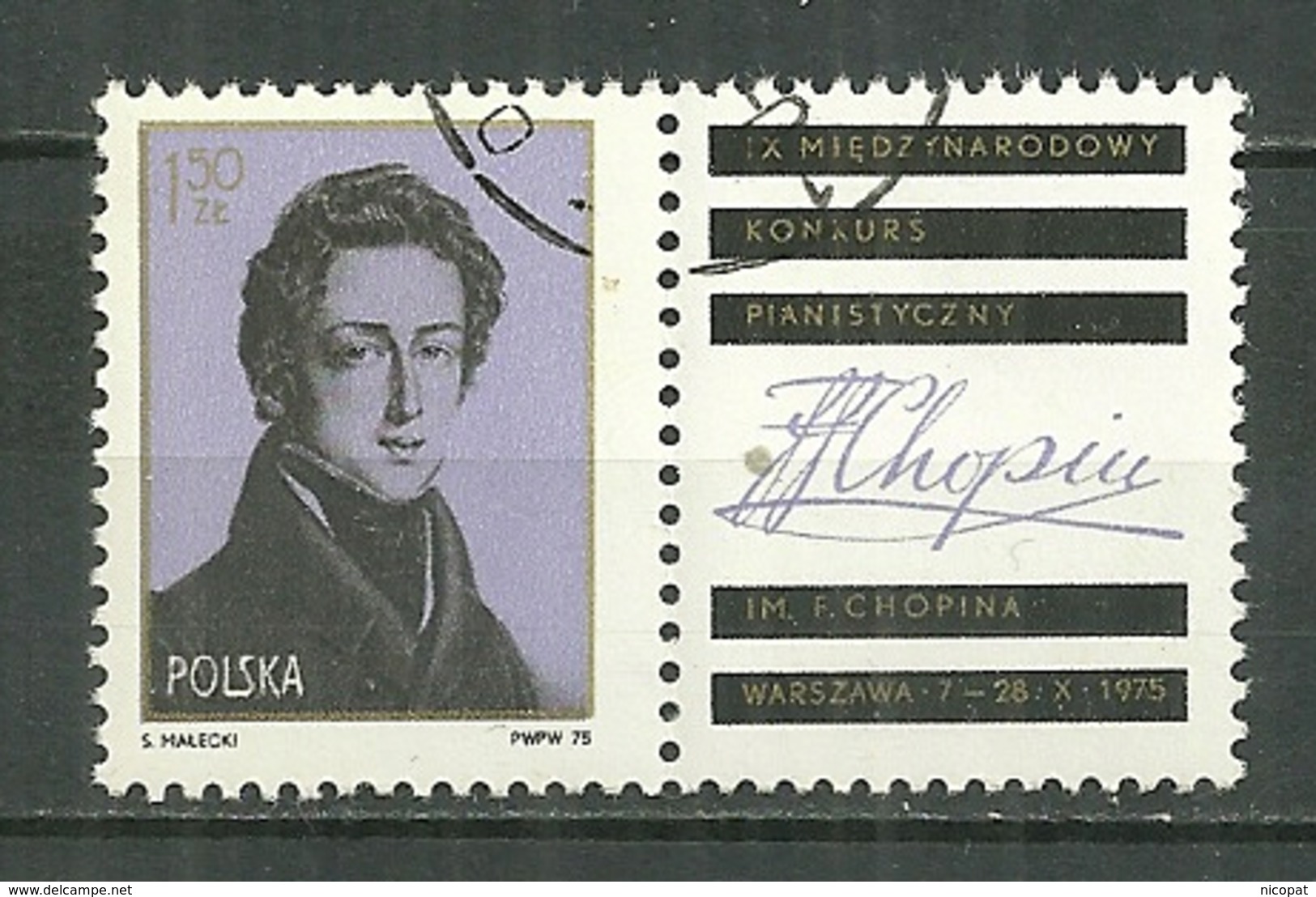 POLAND Oblitéré 2243 Fréderic CHOPIN Musique Musicien Piano - Oblitérés