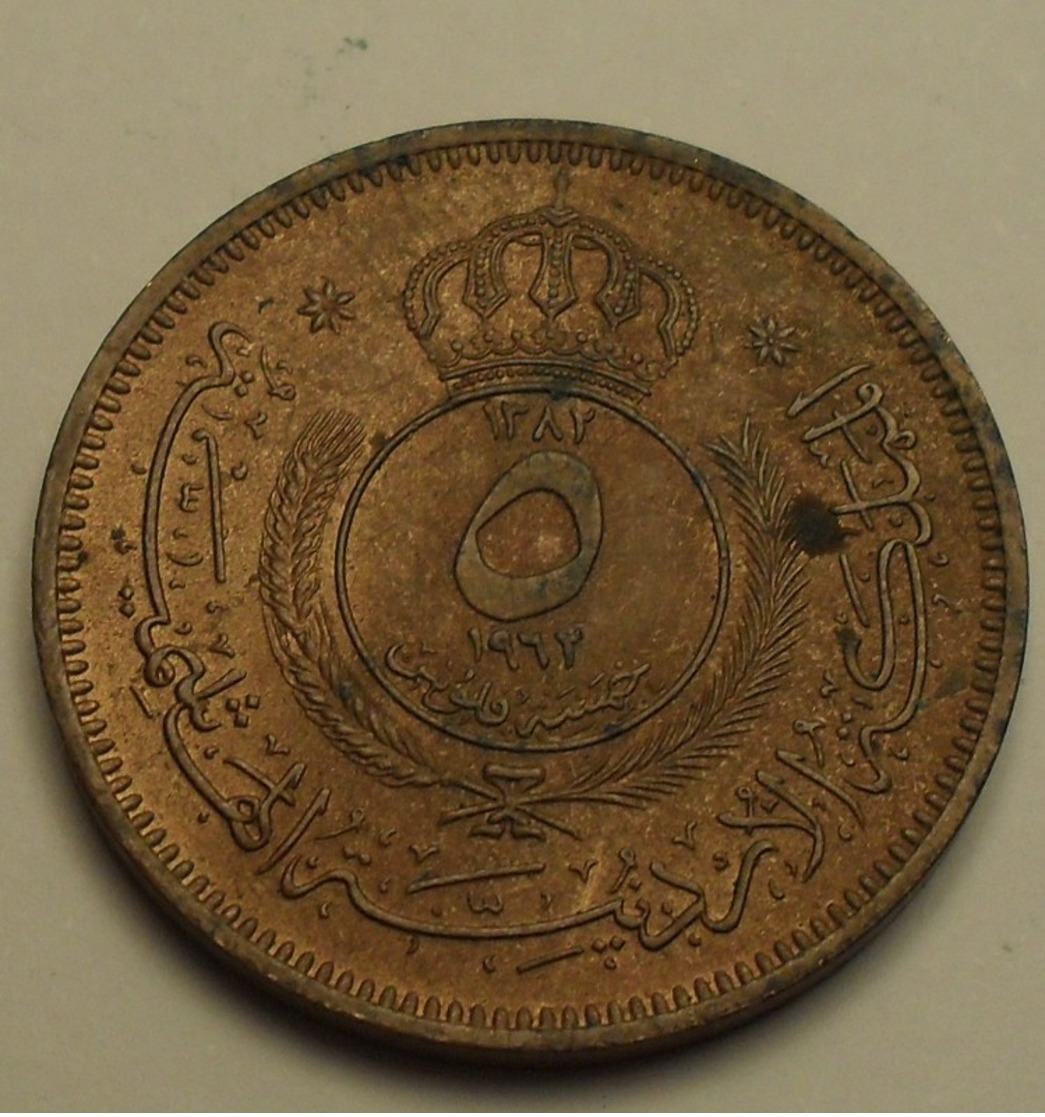 1962 - Jordanie - Jordan - 1382 - 5 FILS - KM 9 - Jordanie