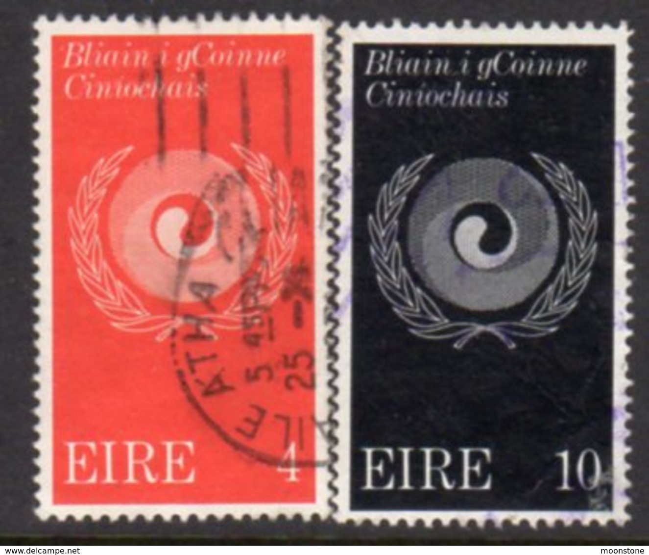 Ireland 1971 Racial Equality Year Set Of 2, Used, SG 307/8 - Oblitérés