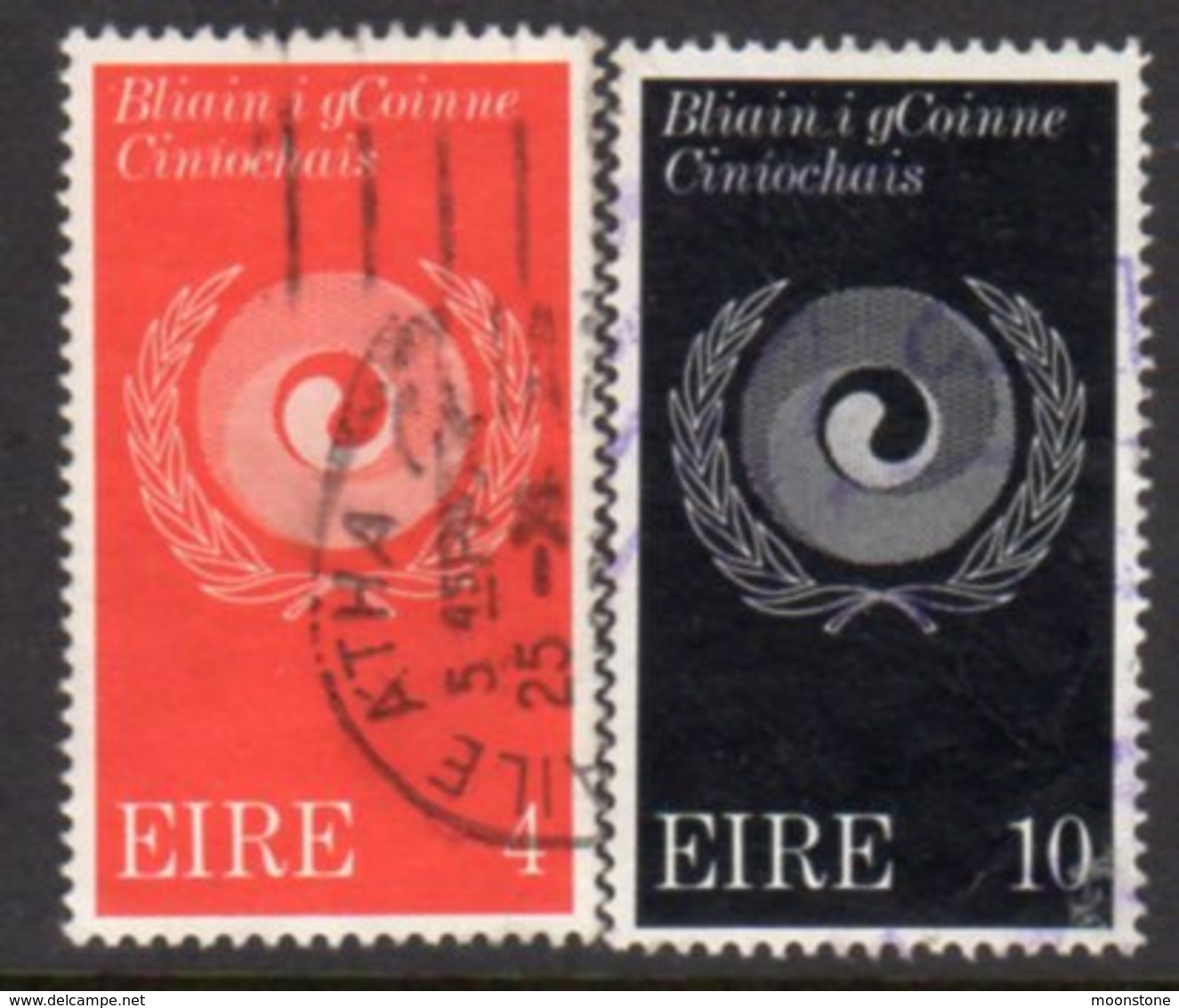 Ireland 1971 Racial Equality Year Set Of 2, Used, SG 307/8 - Used Stamps