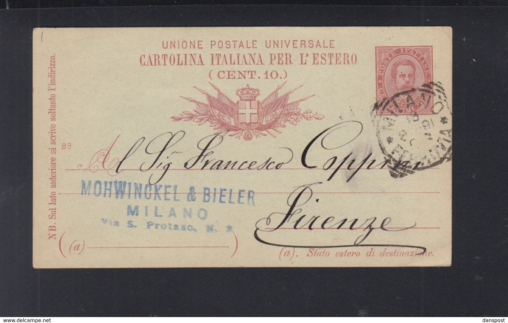 MItalien Italia GSK 1891 Marca Da Bollo - Tax On Money Orders