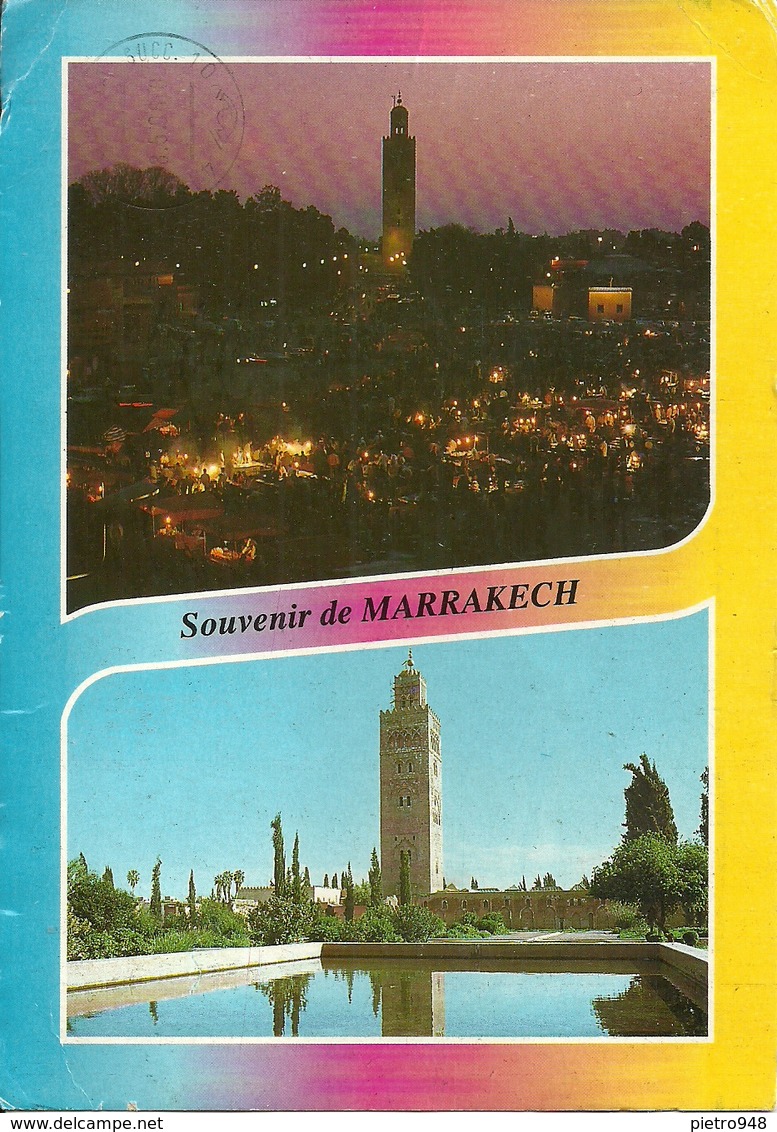 Marrakech (Maroc, Marocco) Panorami Notturno E Diurno, Views, Vues - Marrakech