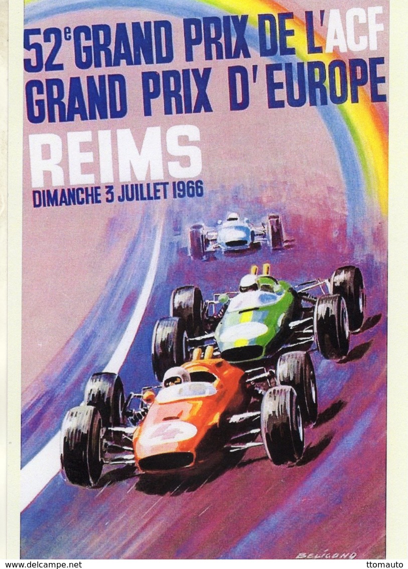 Grand Prix De L'Europe à Reims 1966     -  Publicité  -  CPR - Grand Prix / F1