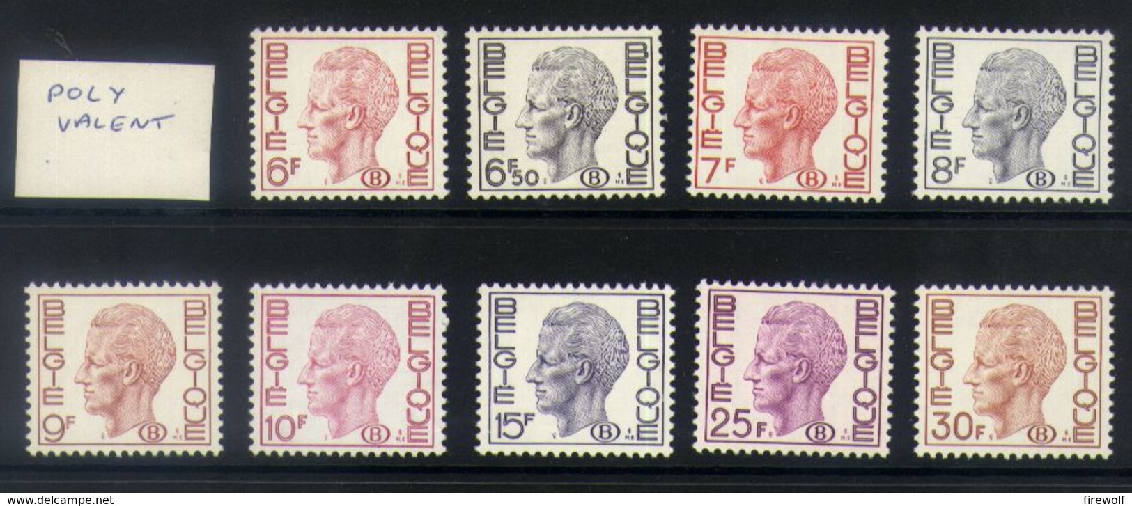 A06 - Belgium - Service Type Elström - Set MNH - Polyvalent Paper - Sonstige & Ohne Zuordnung