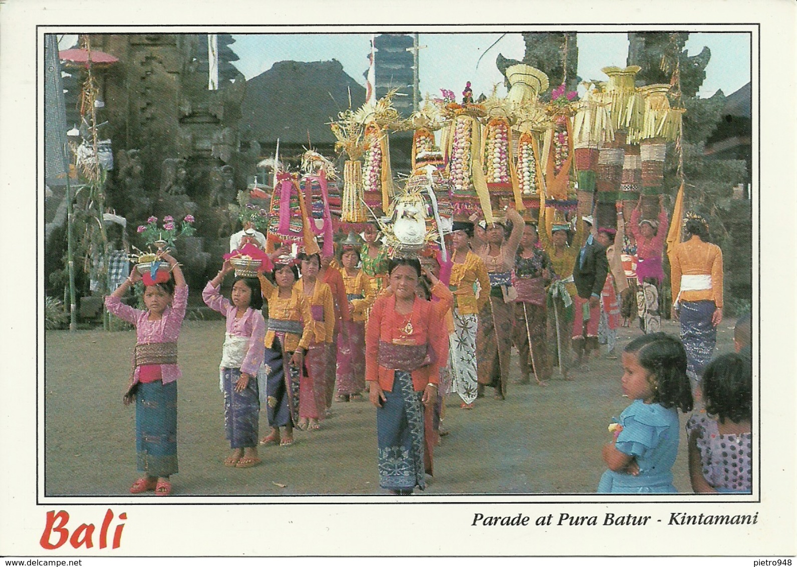 Bali (Indonesia) Parade At Pura Batur - Kintamani - Indonesia