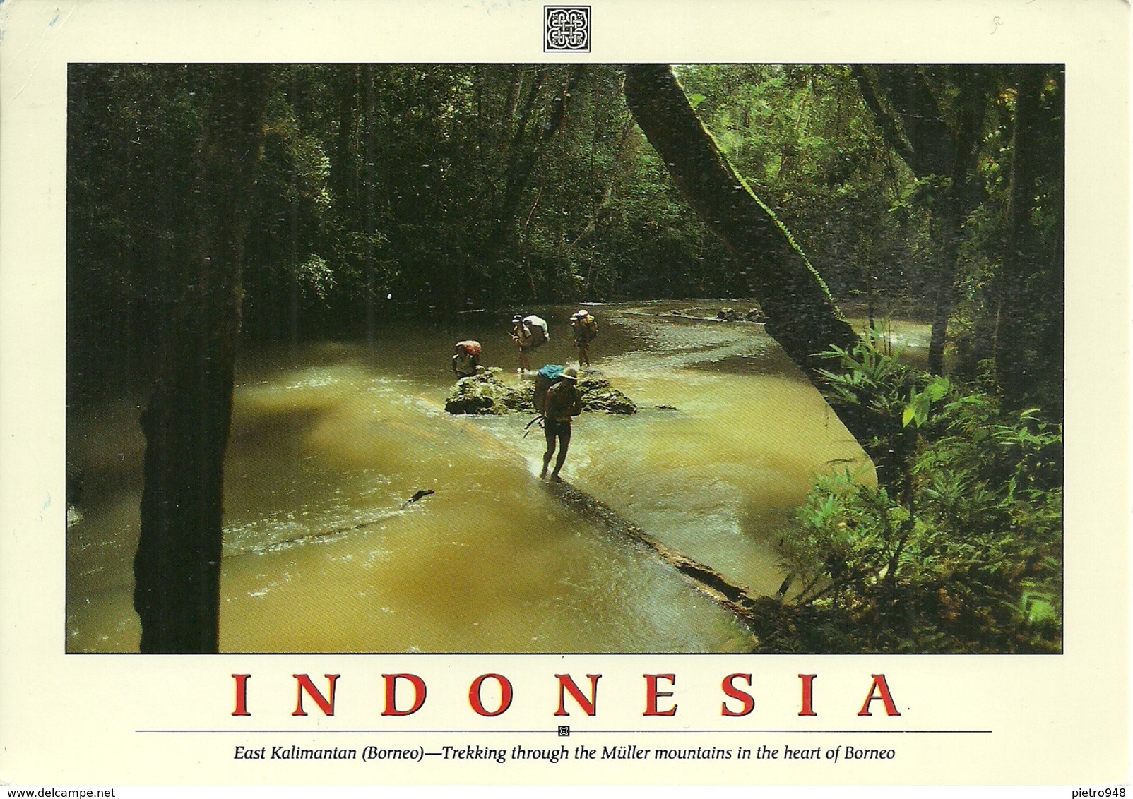 East Kalimantan (Borneo, Indonesia) Trekking Through The Muller Mountains, Thematic Stamp "Bulutangkis Atlanta 1996" - Indonesia