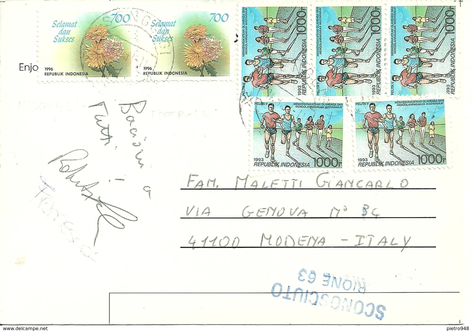 Indonesia, The Beachs, Le Spiaggie, Les Plages, Thematic Stamp "Footrace 1993" - Indonesia