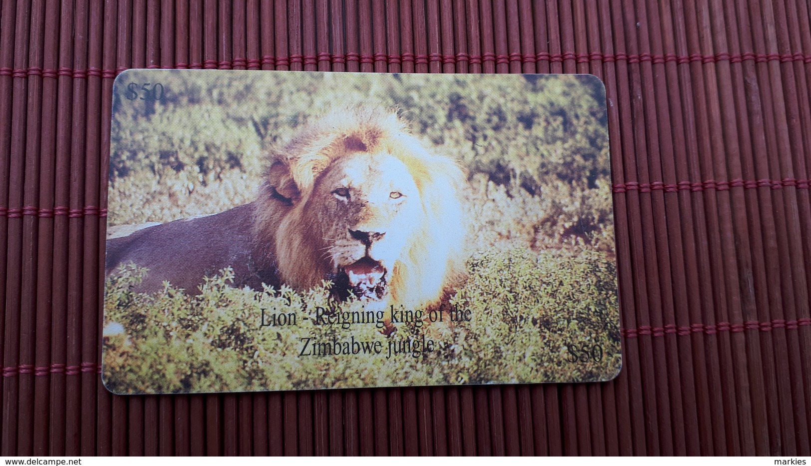 Nice Chip Phonecard Lion Zimbabwe Used 2 Scans Rare - Simbabwe