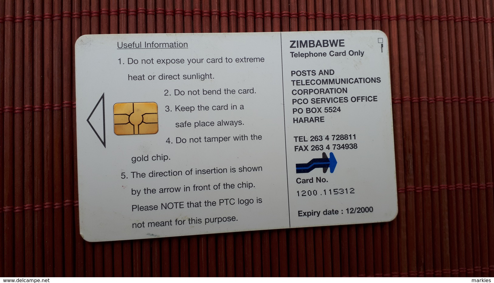 Nice Chip Phonecard Lion Zimbabwe Used 2 Scans Rare - Simbabwe