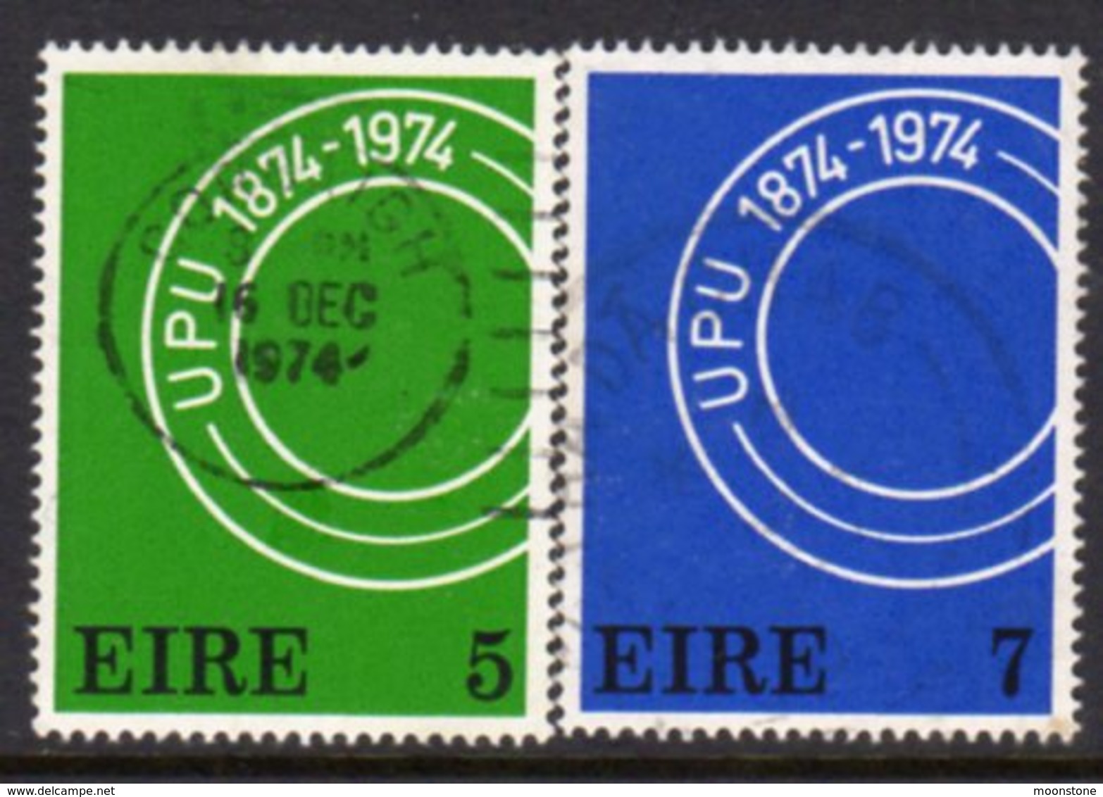 Ireland 1974 UPU Centenary Set Of 2, Used, SG 365/6 - Used Stamps