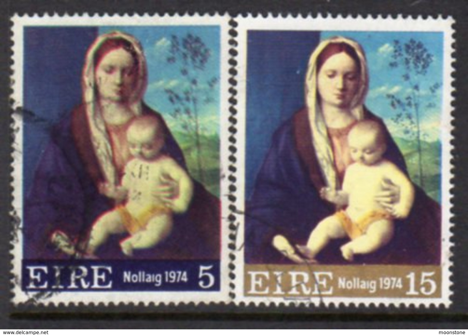 Ireland 1974 Christmas Set Of 2, Used, SG 367/8 - Used Stamps