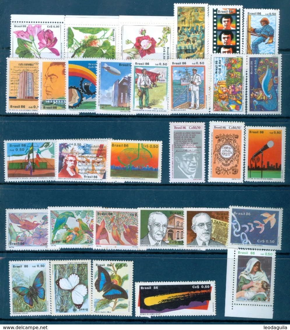 BRAZIL 1986  - YEAR COLLECTION  - MINT - Komplette Jahrgänge