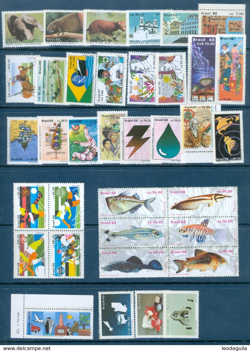 BRAZIL 1988  - YEAR COLLECTION  - MINT - Annate Complete