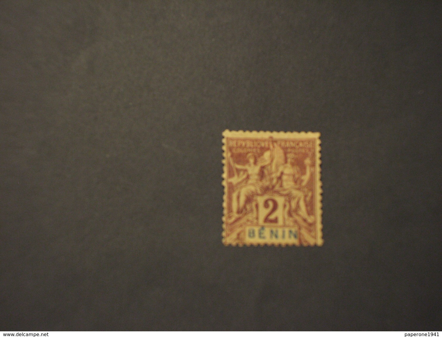 BENIN - 1894 ALLEGORIA  2 C. - TIMBRATO/USEDCIFRA - Usati