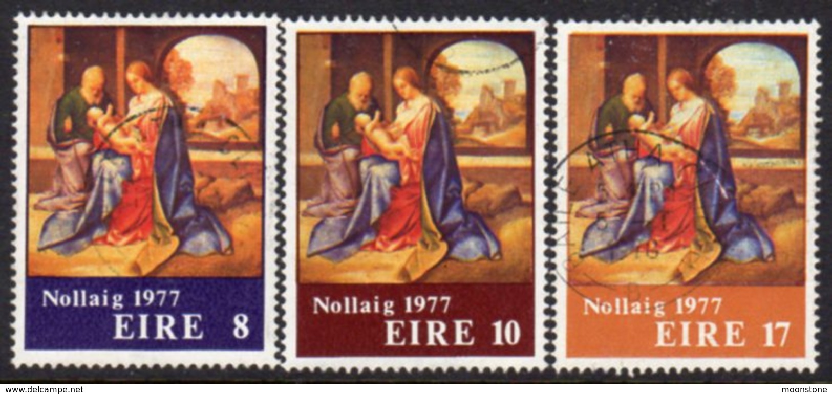 Ireland 1977 Christmas Set Of 3, Used, SG 416/8 - Used Stamps